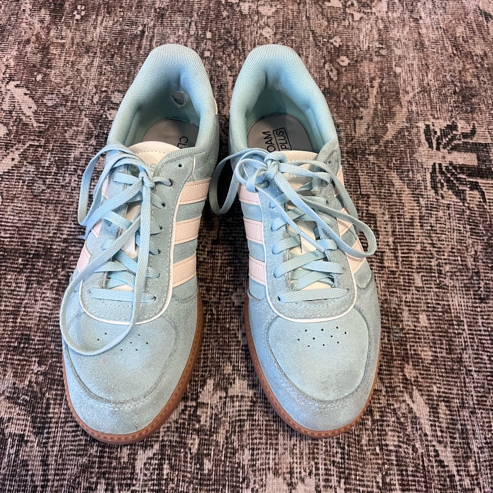 Adidas Sky Blue Sneakers with White Accents